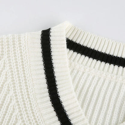 Women's Spliced Knit Sweater - Elegant Long Sleeve Casual Commuter Top