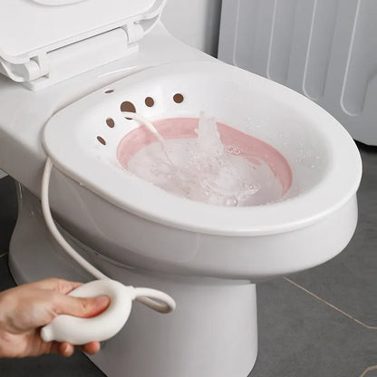 Toilet Hemorrhoid Sitz Bath for Postpartum & Pregnant Women - Foldable, Hangable, Large-Capacity Private Care Solution