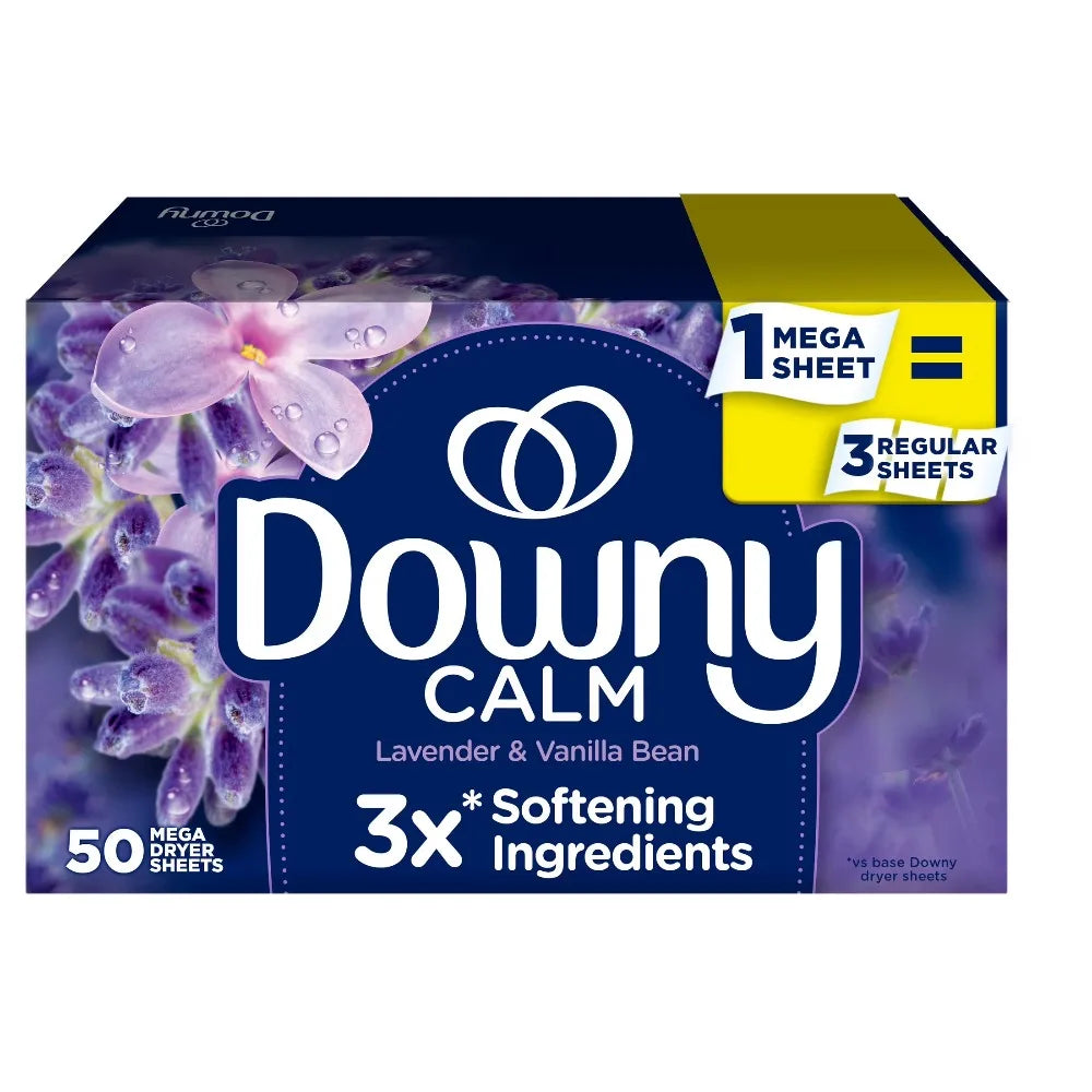 Lavender Vanilla Dryer Sheets - 50 Count Softening, Anti-Static Laundry Fragrance Sheets