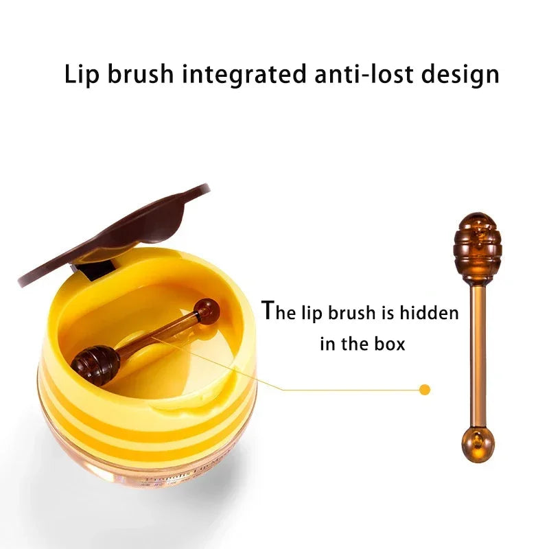 Summer Moisturizing Lip Sleeping Mask with Brush – Long-Lasting Nourishing Lip Balm for Dry, Cracked Lips, Hydrating Unisex Lip Care Treatment