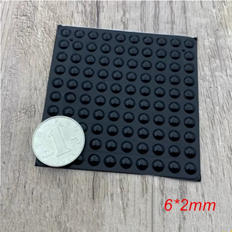 100Pcs 5-7*1.5/2mm  3M Self Adhesive Round Silicone Rubber Bumpers Soft Clear Black Anti Slip Shock Absorber Feet Pads Damper