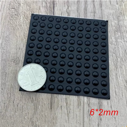 100Pcs 5-7*1.5/2mm  3M Self Adhesive Round Silicone Rubber Bumpers Soft Clear Black Anti Slip Shock Absorber Feet Pads Damper