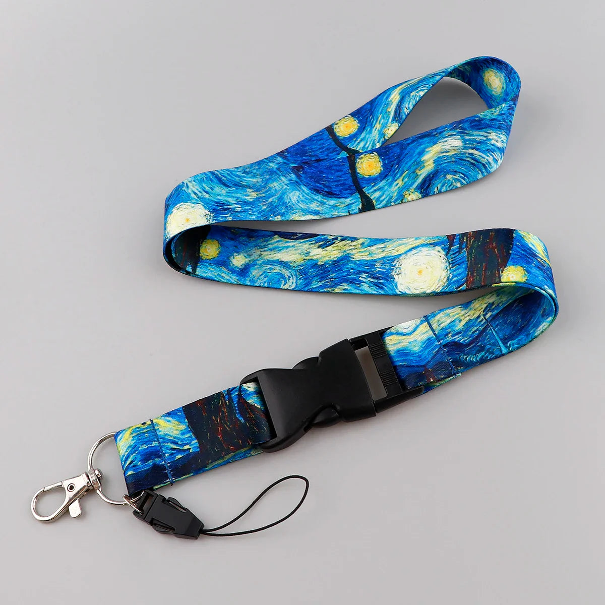 Van Gogh Starry Night Art Neck Strap Lanyard – Keychain Badge Holder for ID, Credit Card & Keys Accessories