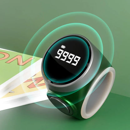 Smart Tasbih Tally Counter – Type-C Rechargeable Muslims Zikr Ring with Prayer Time Vibration Reminder
