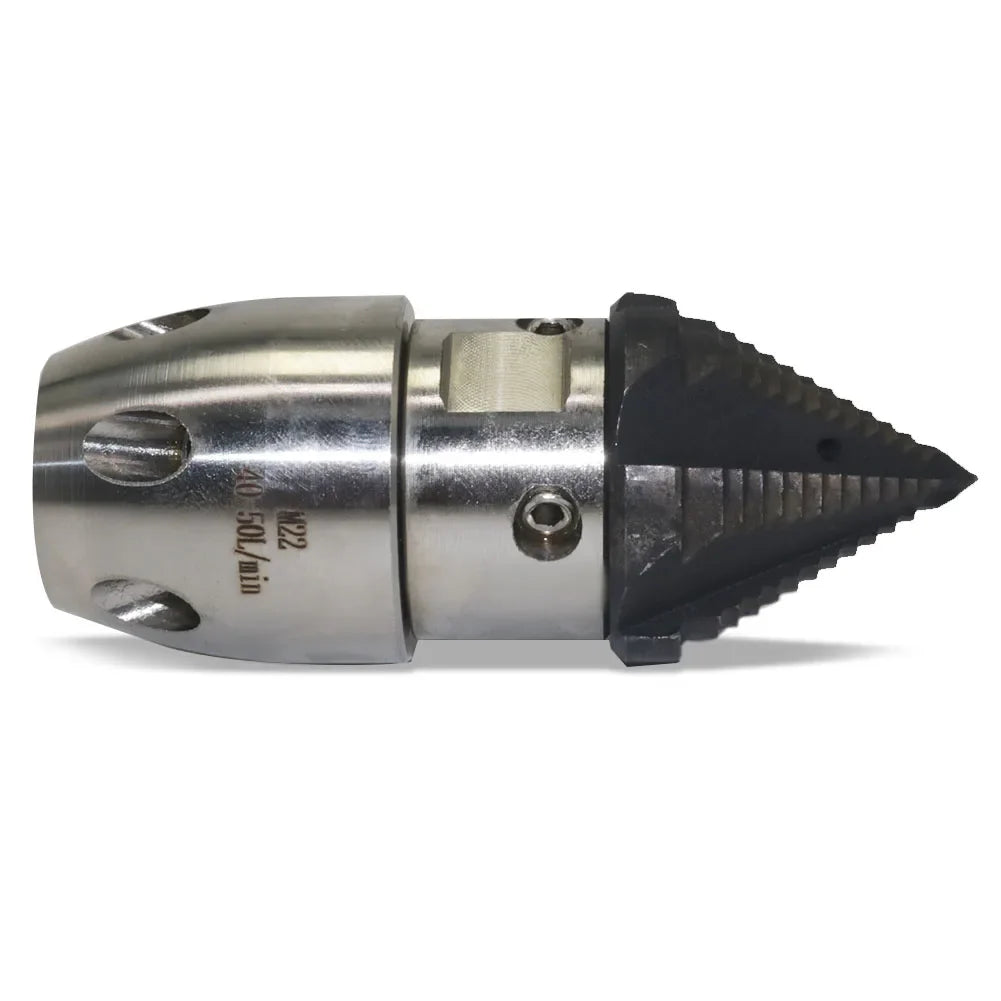 High Pressure Rotating Nozzle 1/2 M22 & 3/8 – Sewer & Sludge Cleaning Water Gun Nozzle for Pressure Washing