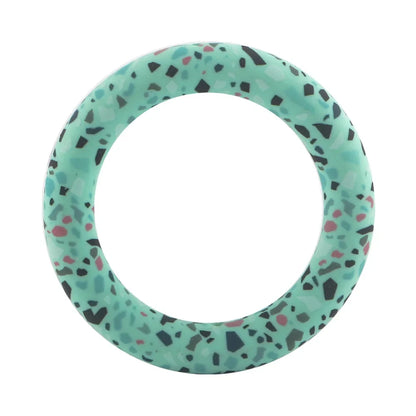 Kovict Silicone Ring Pendant Blanks - 65mm Round Printed Rings for DIY Jewelry & Craft Making