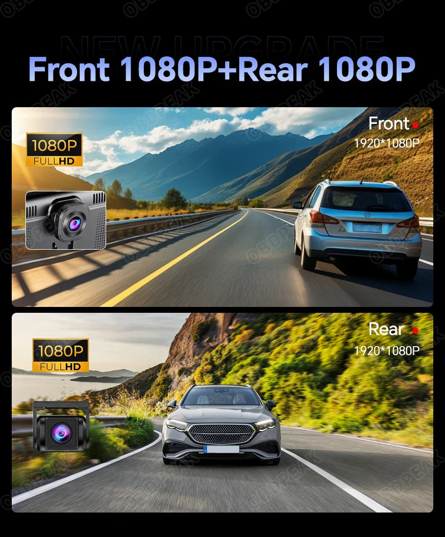 K60 Pro 11.3" Dash Cam — Android 14 AI Screen with 4G+64G, WiFi, GPS, CarPlay & Android Auto Rearview Mirror Recorder