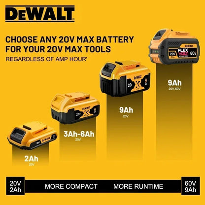 100% Original DEWALT 20V Battery – Compatible with DCB606, DCB205, DCB206, DCBGene, DCB200 MAX, 6AH & 9AH