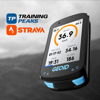 GEOID CC600 Bike Computer – Color Screen Smart GPS Speedometer with Wireless ANT+, WIFI, 11 Languages & Cycling Odometer