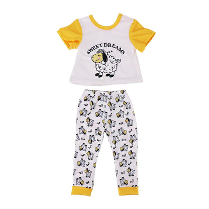 Doll Clothes Multi-Style Daily Set – Pajamas & Home Wear for 43cm Born Baby Dolls & 18-Inch American Dolls, Our Generation Toy Gift