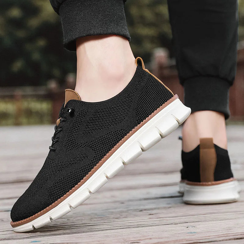 YRZL Men’s Casual Sports Shoes – Anti-Slip, Wear-Resistant, Breathable Cushioning with Color Blocking Design