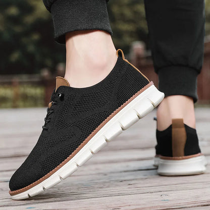 YRZL Men’s Casual Sports Shoes – Anti-Slip, Wear-Resistant, Breathable Cushioning with Color Blocking Design