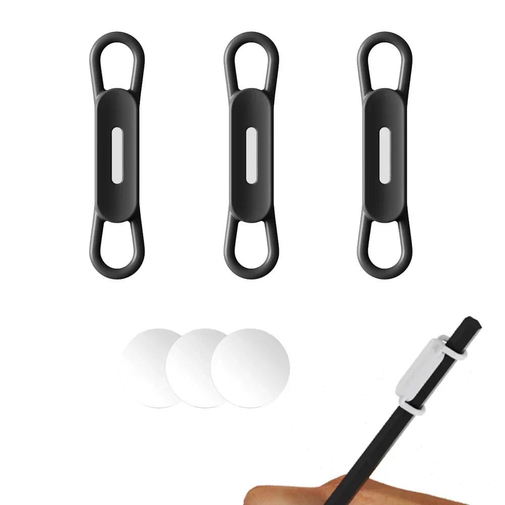 1-5PCS Magnetic Pen & Pencil Holder — Adjustable Silicone Desk, Whiteboard & Refrigerator Organizer