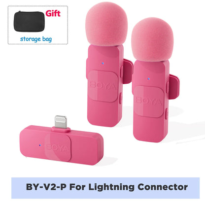 BOYA BY-V Wireless Lavalier Microphone – Professional Mini Mic for iPhone, iPad, Android, Live Broadcast, Gaming, Recording & Vlog