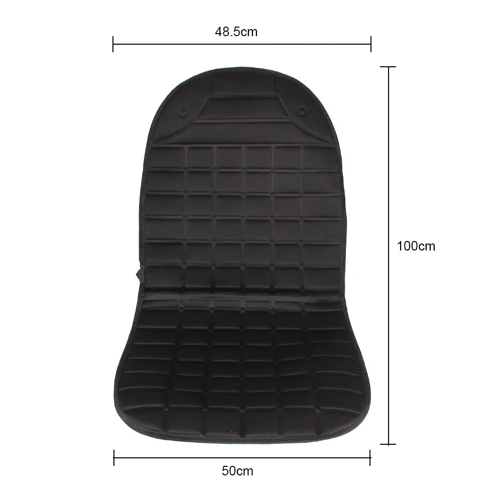 12V Electric Heated Car & Home Seat Cushion — Universal Warm Winter Cushion Cover
