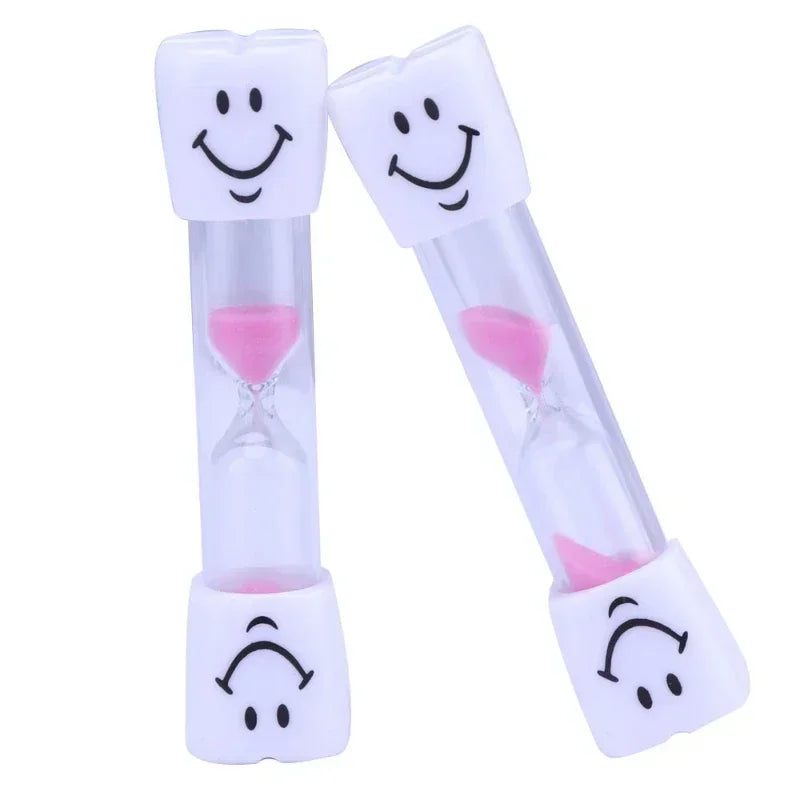 3-Minute Smiling Face Tooth Brushing Sand Timer - Hourglass Clock for Kids, Home Decoration, and Gifts