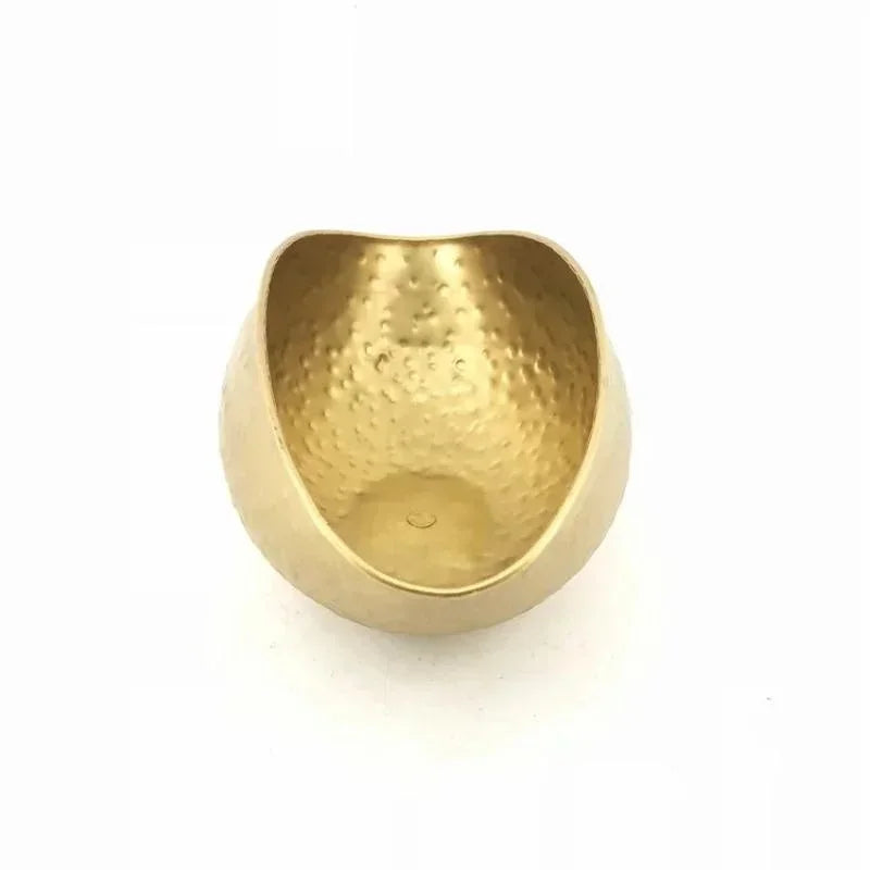 Large Golden Iron Flower Pot – Handmade Jubao Vase for Plants, Home & Hotel Décor, Decorative Metal Flowering Bowl