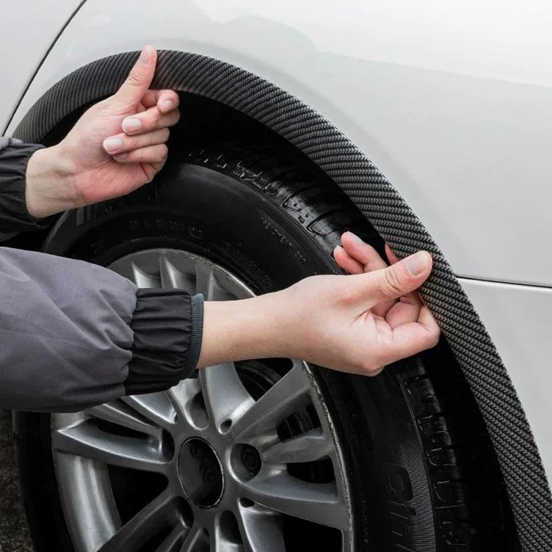Carbon Fiber Pattern Car Wheel Fenders | Tire Arches Decorative Lips for General Vehicles