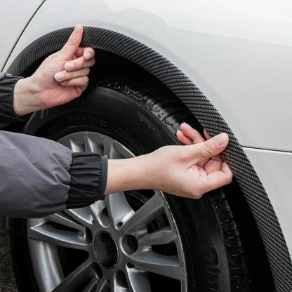Carbon Fiber Pattern Car Wheel Fenders | Tire Arches Decorative Lips for General Vehicles