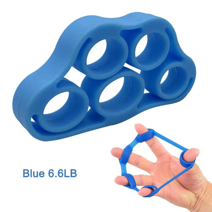 3-in-1 Silicone Finger Strengthener – Elastic Hand Grip Trainer & Guitar Finger Exerciser for Hand Therapy