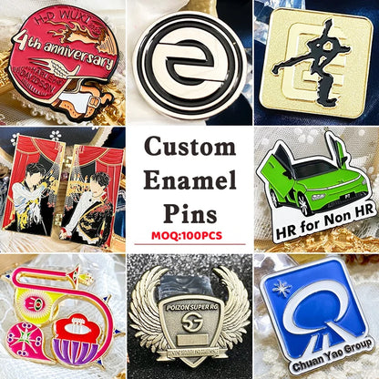 Custom Enamel Pins – Personalized Luxury Metal Logo Lapel Badge for Clothes & Anniversary Gifts