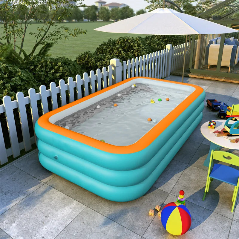 Inflatable Foldable Adult Swimming Pool – Outdoor Backyard Garden Family Pool for Summer Fun & Relaxation