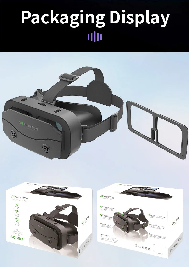 Shinecon 3D VR Glasses – Virtual Reality Headset with Controller for Smartphone Gaming