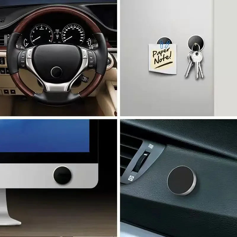 Universal Magnetic Phone Car Holder – Stick-On Dashboard Mount for iPhone, Samsung, Xiaomi, Huawei