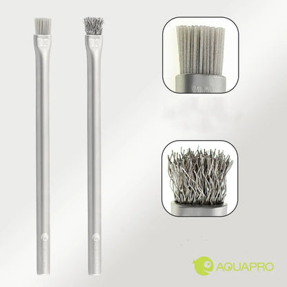 Aquapro Algae Brush – Stainless Steel Aquarium Cleaning Tool for Fish Tank & Plant Care, ADA Quality