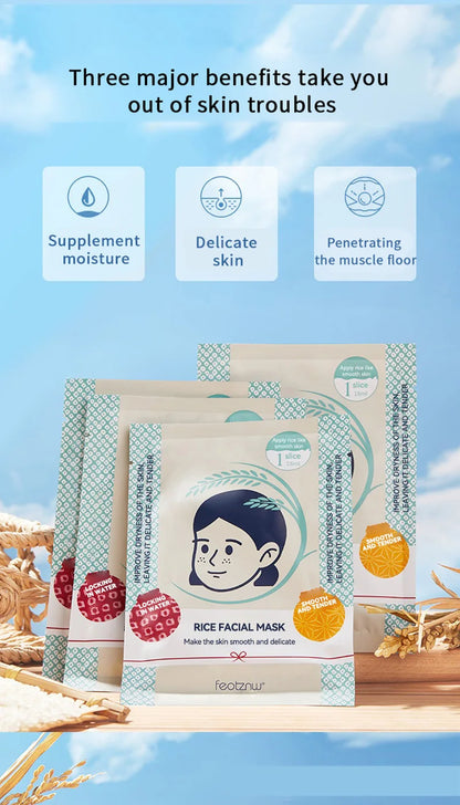 Fadinne Rice Face Mask – Hydrating, Moisturizing & Water-Locking Formula for Soft, Supple Skin
