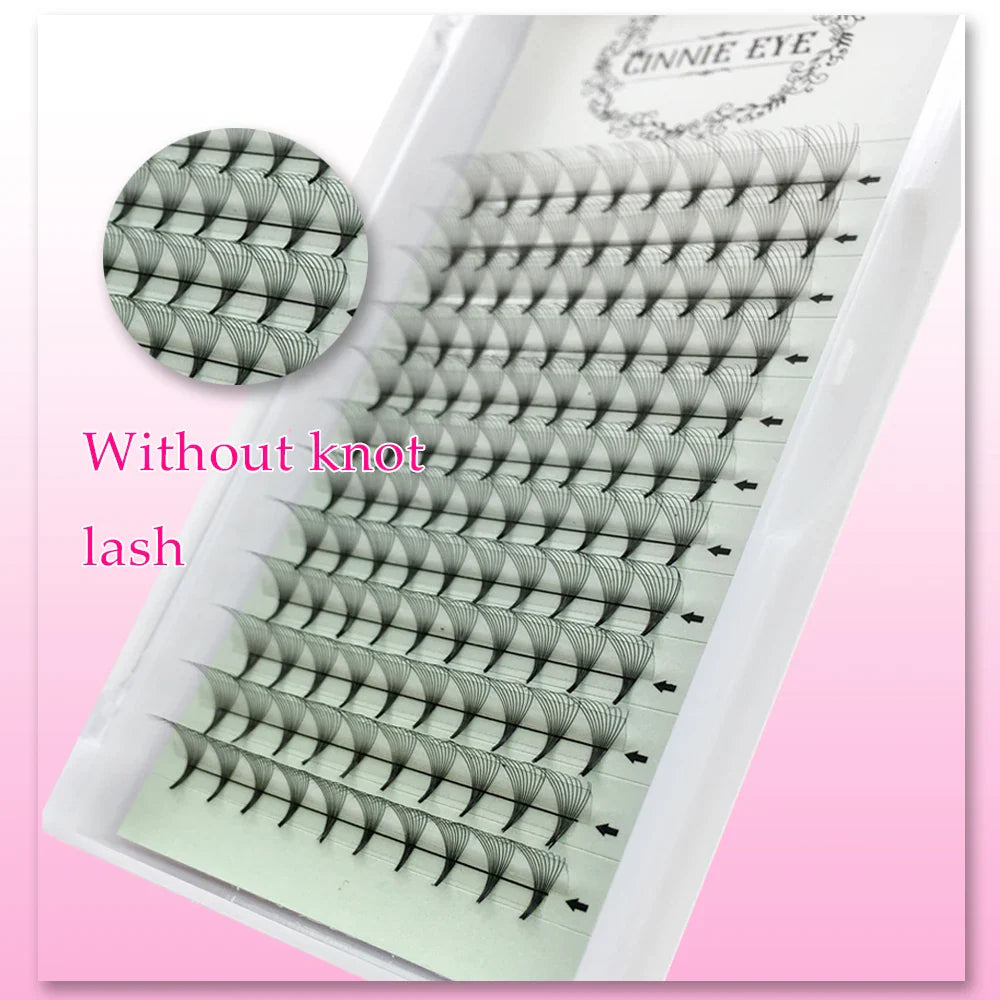 10D Premade Volume Eyelash Fans – Long Stem 3D-6D Pointy Base False Lash Clusters