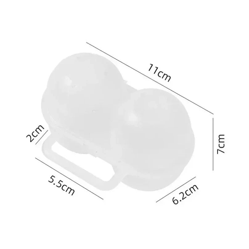 Portable 2-Cell Egg Storage Box – Shockproof Plastic Egg Tray Holder for Refrigerator & Outdoor Travel Egg Protection Container