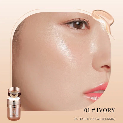 Air Cushion BB Cream with Butterfly Powder Puff – Moisturizing Foundation, Concealer & Whitening Oil-Control Waterproof Makeup
