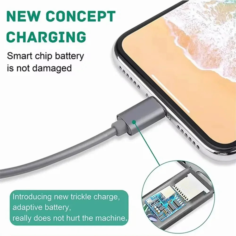 3-in-1 Retractable USB Data Cable – Fast Charging for iPhone, Type-C & Micro USB, Compatible with Android, Xiaomi, Huawei, Samsung