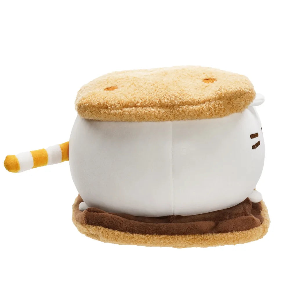 Kawaii Chocolate Cookie Fat Cat Plushie – Soft Stuffed Animal Pillow, Sleep Toy & Home Decoration for Kids, Birthday Gift