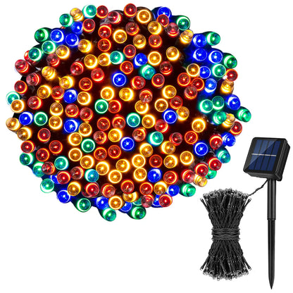 LED Solar Fairy Lights - IP65 Waterproof Outdoor String Lights with 8 Lighting Modes for Christmas & Wedding Decor