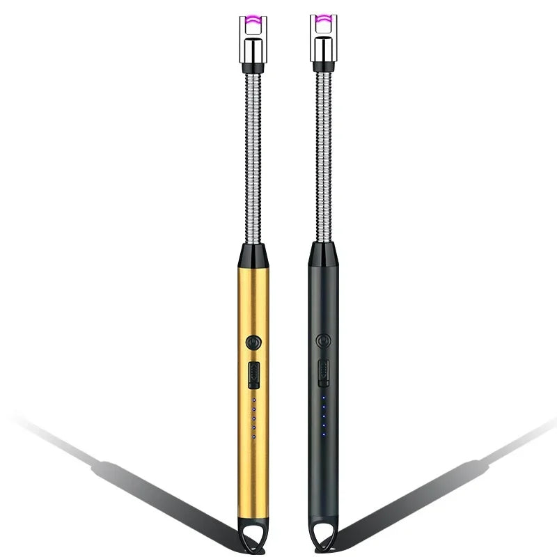 Rechargeable Electric Plasma Arc Lighter – Windproof USB Candle & BBQ Ignition Tool for Camping, Kitchen & Fireplace Use
