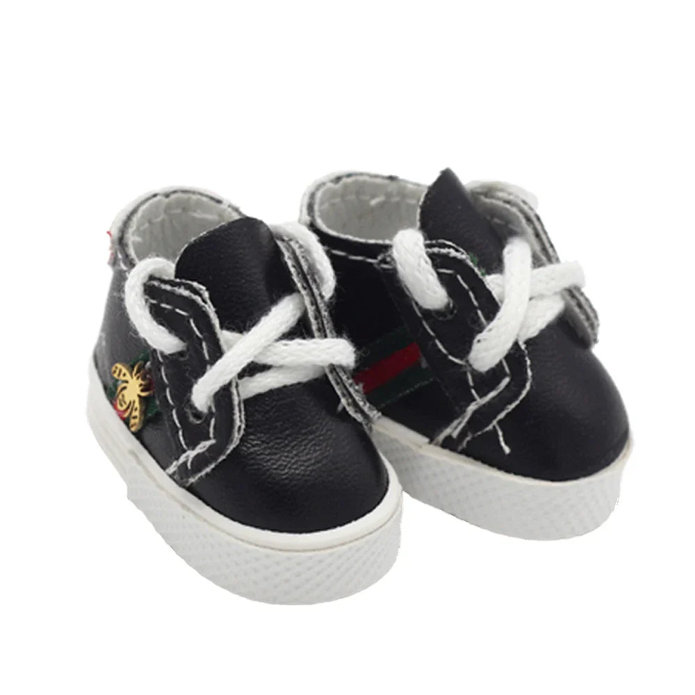 Labubu Doll Sneakers (4x1.8cm) - Shoes for 17cm Macaron Plush, 15cm EXO Cotton, & 1/6 BJD Dolls Accessories