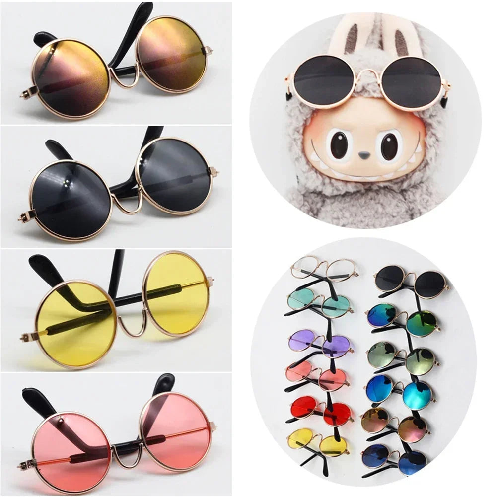 Labubu Fashion Gradient Sunglasses for 17cm Mini Doll | Cool Labubu Idol BJD Doll Accessories