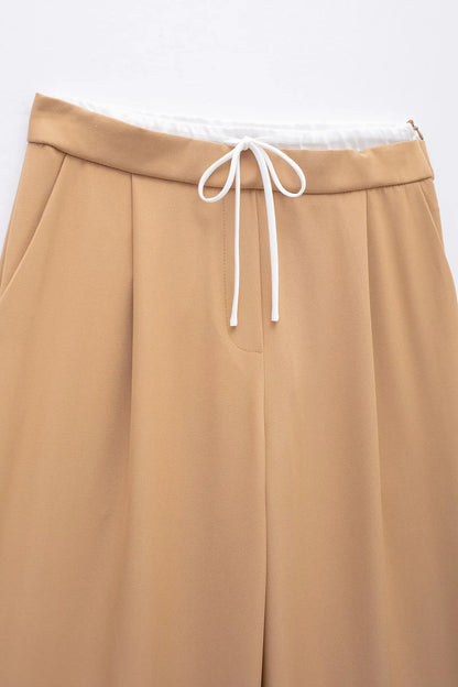 TRAF 2024 Women’s Wide Leg Pants — High Waist Baggy Summer Streetwear Trousers