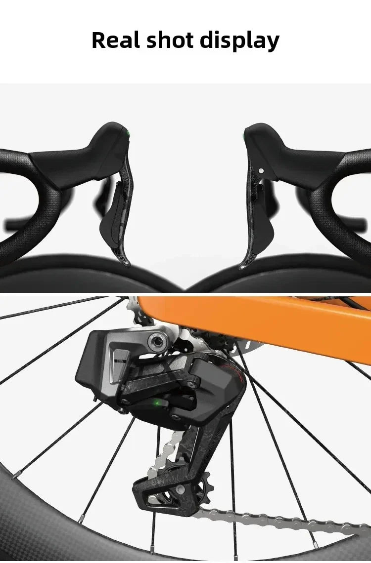 WHEELTOP EDS TX Wireless Electronic Road Bike Groupset — Carbon, Rim & Disc Brake Compatible, Shifters with Front & Rear Derailleur
