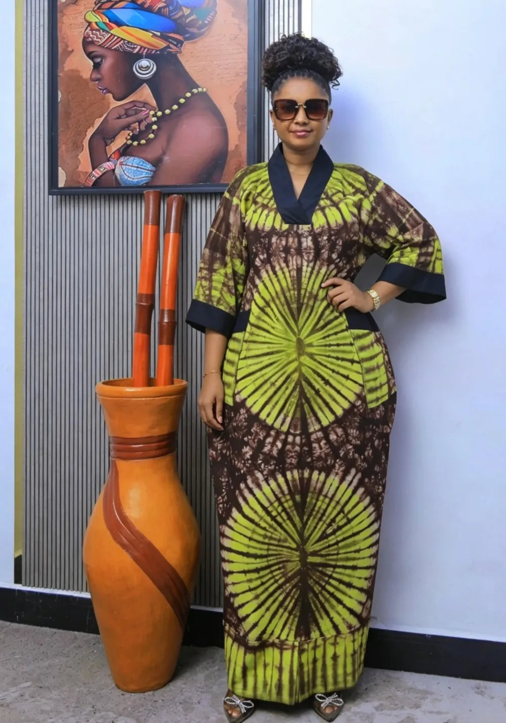 African Dashiki Maxi Dress for Women - Elegant Ankara Abaya Summer Spring Autumn African Outfit 2026