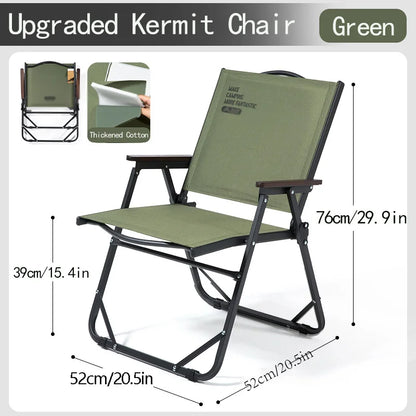 BISINNA Outdoor Folding Camping Chair – Portable Lightweight Lounge Chair for Picnic, Beach, Hiking & Trekking Travel Gear