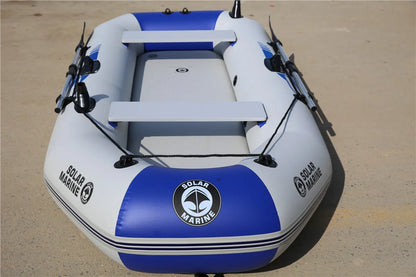 1.75~3.3m Inflatable Boat with Electric Motor – Fishing, Drift Canoeing & River Water Sports for 1-5 Persons