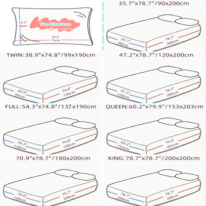 Kuup 3PCS Satin Surface Bedding Set - 100% Polyester Fitted Sheet and Pillowcases with Elastic Band, King Bed Cover