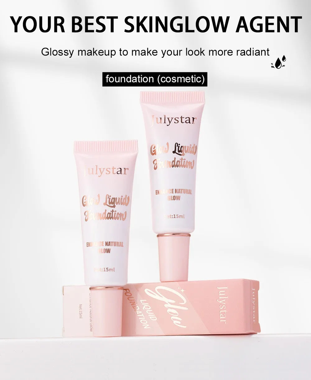 Liquid Pearlescent Foundation & High Coverage Concealer — Waterproof 3D Contour Shadow Brightening Face & Body Highlighter