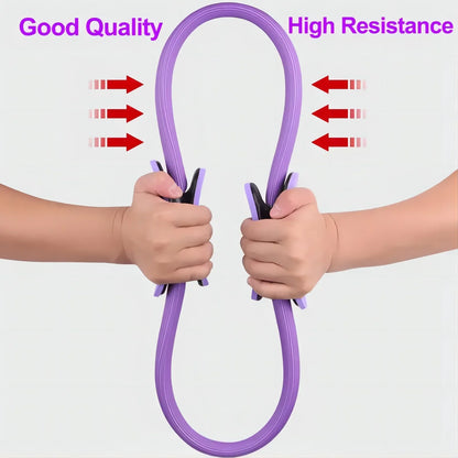 5-Piece Pilates Resistance Ring Set - Yoga Fitness Exercise Bands for Women & Girls
