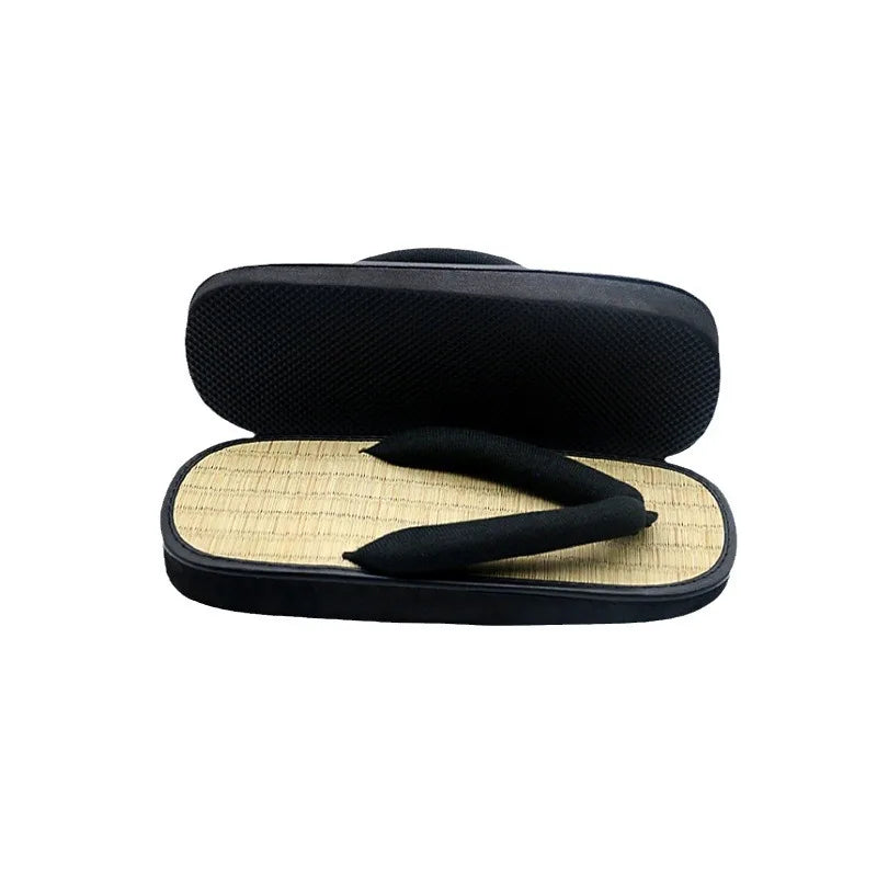 Straw Plaited Men’s Flip Flops – Summer Y-Shape Clip Sandals with Thick Sole, Indoor & Outdoor