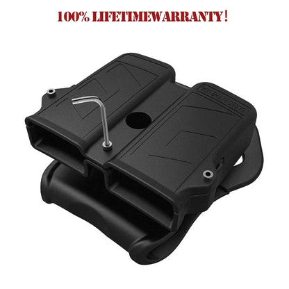 MAGORUI Universal Double Mag Holder - Pistol Magazine Holster for 9mm, 10mm, .40, .45 Double Stack Magazines