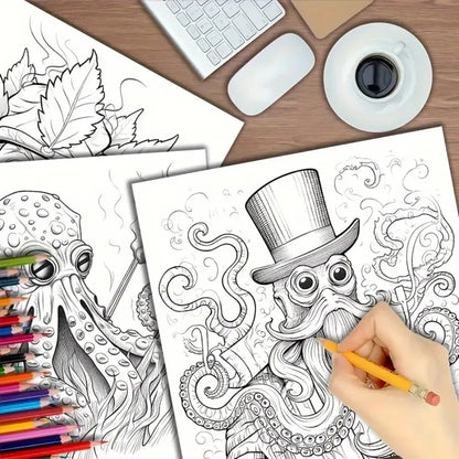 Art Coloring Book - Upgraded Thick Paper, 22 Pages, Stoner Coloring Gift for Holidays, Birthdays & Parties